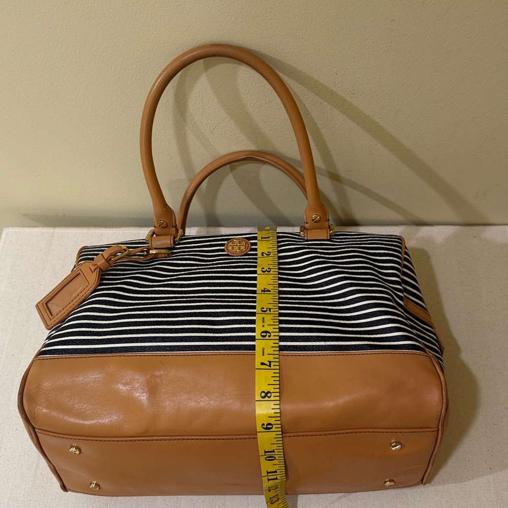 Tory Burch Viva Satchel Boston Bag Black + VanillaCake Women designer Handbag - Picture 14 of 16